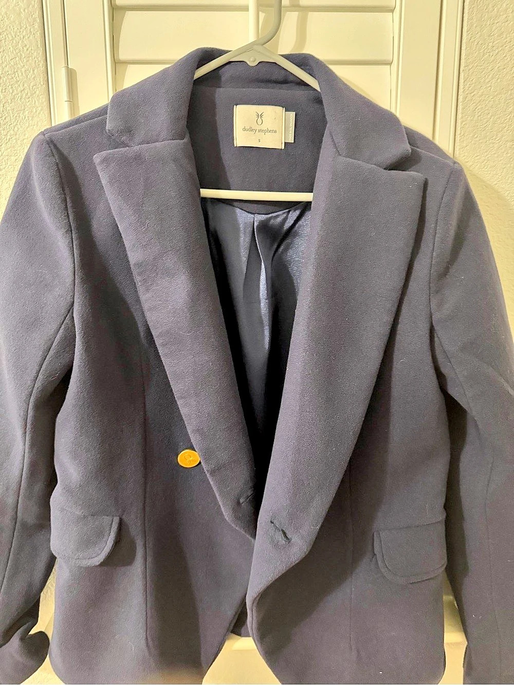 Dudley stephens Women'Small Blazer in navy blue Size Small Like New